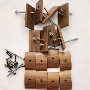 Wood wall hangers with screws